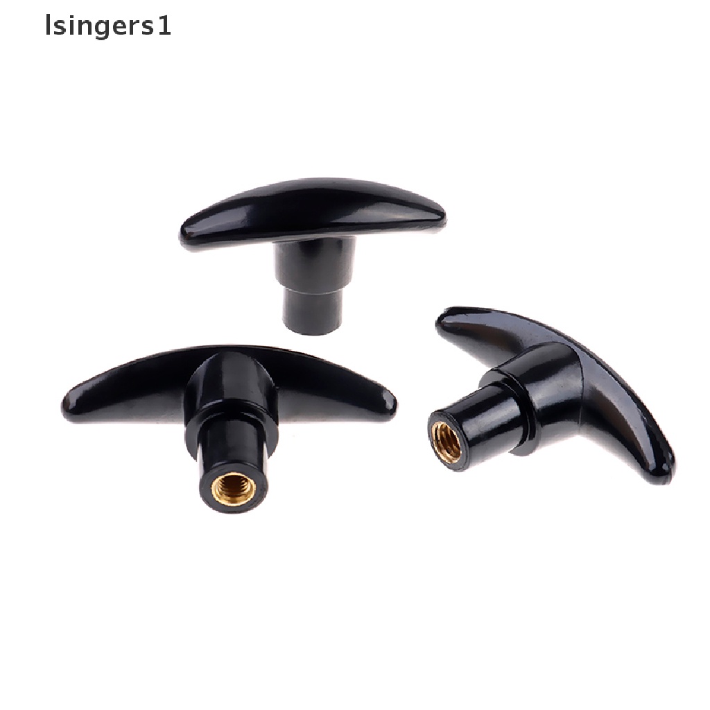 (lsingers1) Knob clamping nuts female Tipe T M6 / M8 / M10 Bahan Plastik Warna Hitam