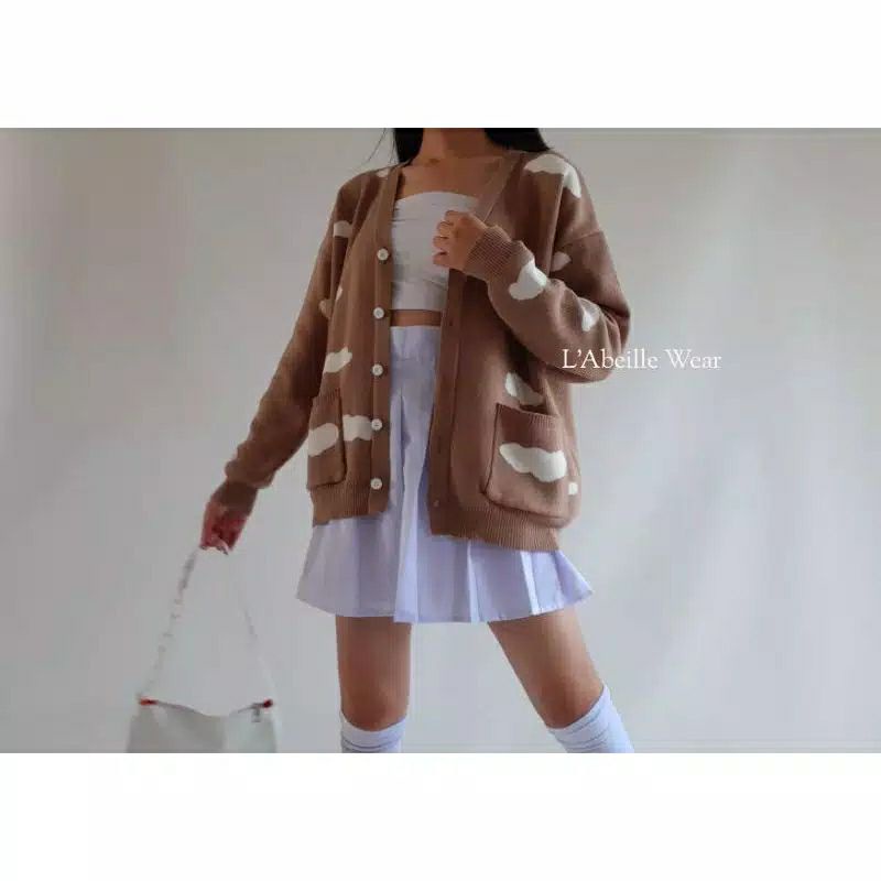 Cloud Cutes Cardigan Rajut Awan Tebal / cardy awan rajut halus realpict