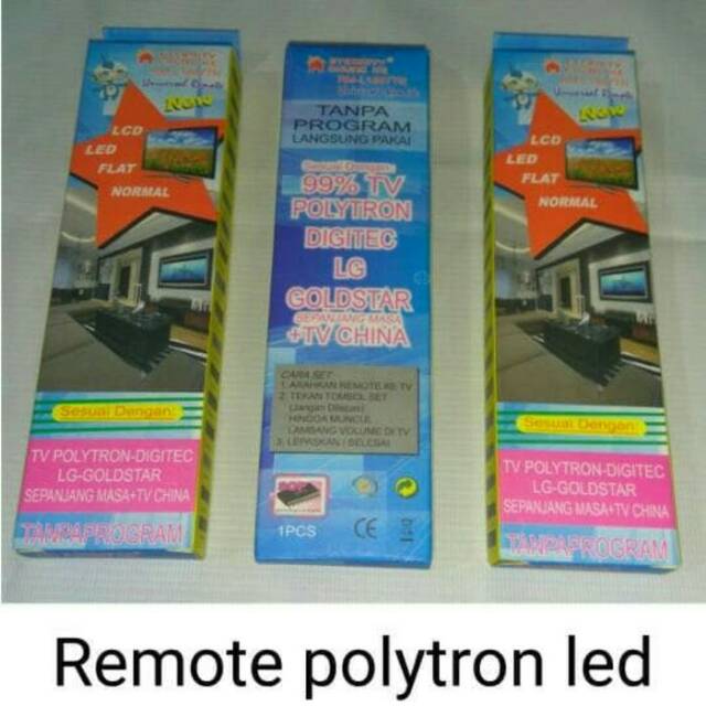 Remote TV Led/Lcd/Tabung Multi Polytron Tanpa Setting