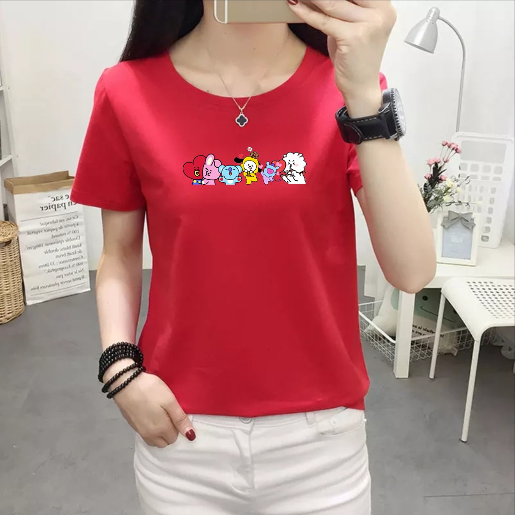 Kaos wanita cotton combed 30s / Baju wanita cotton combed  / Kaos polos wanita lengan pendek Bee099