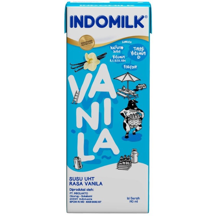 

Indomilk Susu Cair Uht Vanilla 190Ml