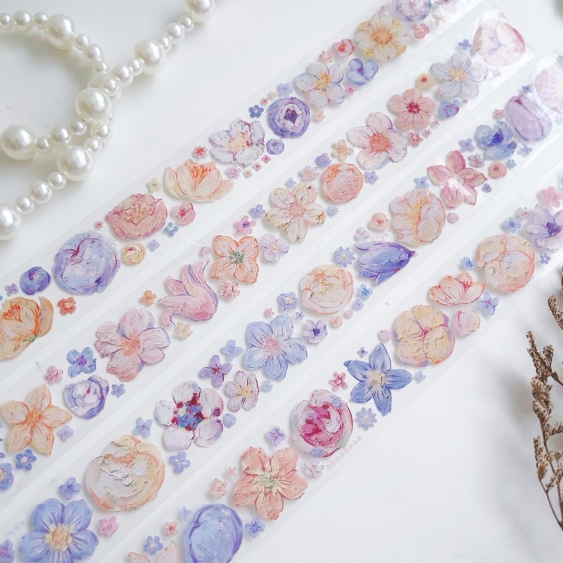 

Deer Studio Flower Oil Painting PET Tape