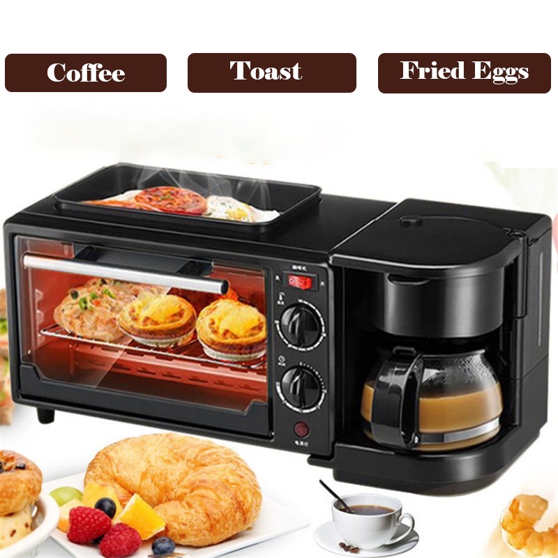 Breakfast Machine Oven 3 in 1/Coffee Maker - Mesin Sarapan 3 in 1 - Portable Family Size Breakfast M