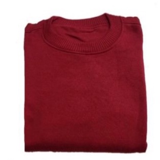 SWEATER BASIC UNISEX SIZE M-XXL (WANITA &  PRIA)-MAROON
