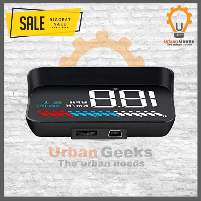 Head Up Display HUD OBD2 dan GPS Speedometer Digital Car LED refleksi