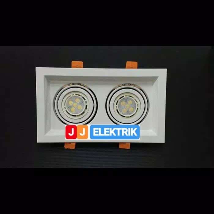 Rumah Lampu Downlight Halogen Double Fitting MR16