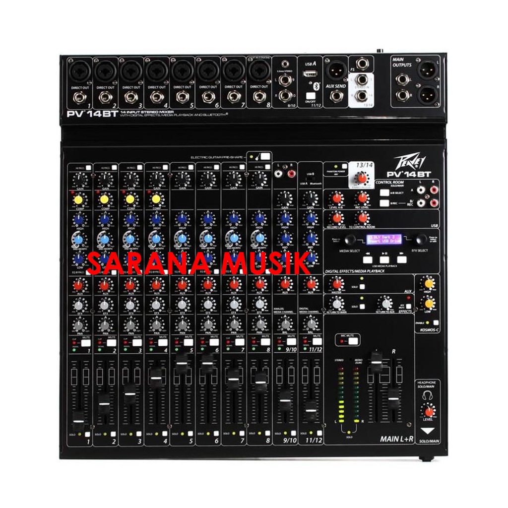 Mixer Peavey PV 14BT PV-14BT PV14BT Original Mixer 14 Ch Bluetooth