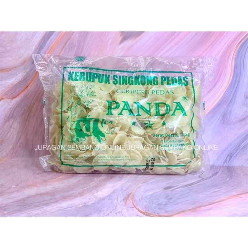 

PANDA kerupuk SINGKONG PEDAS 500gr MURAH/ ceriping pedas mentah / keripik singkong