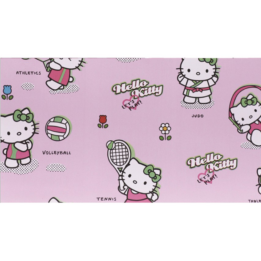 PROMO WPS703 WALLPAPER STICKER 45CMX5M PINK HELLO KITTY TKM