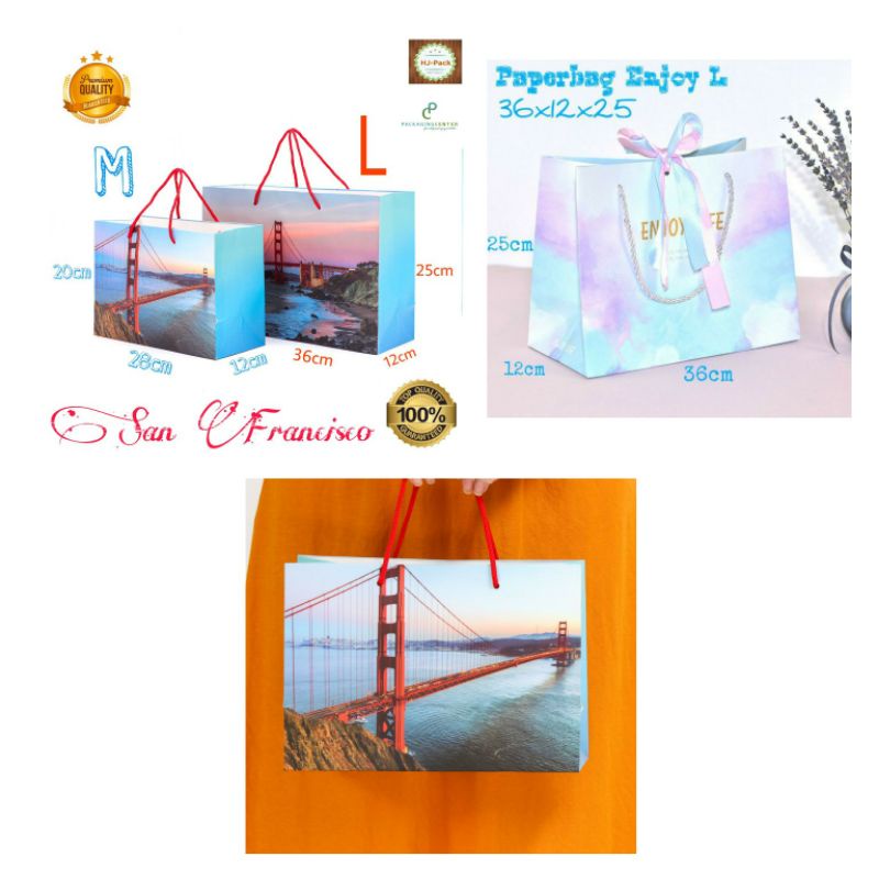 

10pcs Paperbag ENJOY Kado / Tas Kertas Hadiah, Gift Bag , Goodie Bag ,Premium Bag