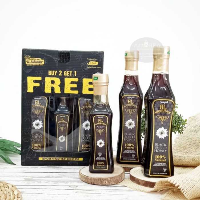 

[ Promo ] Madu Alharamain 1Kg free 250gr | Madu Arab Black Seed Honey