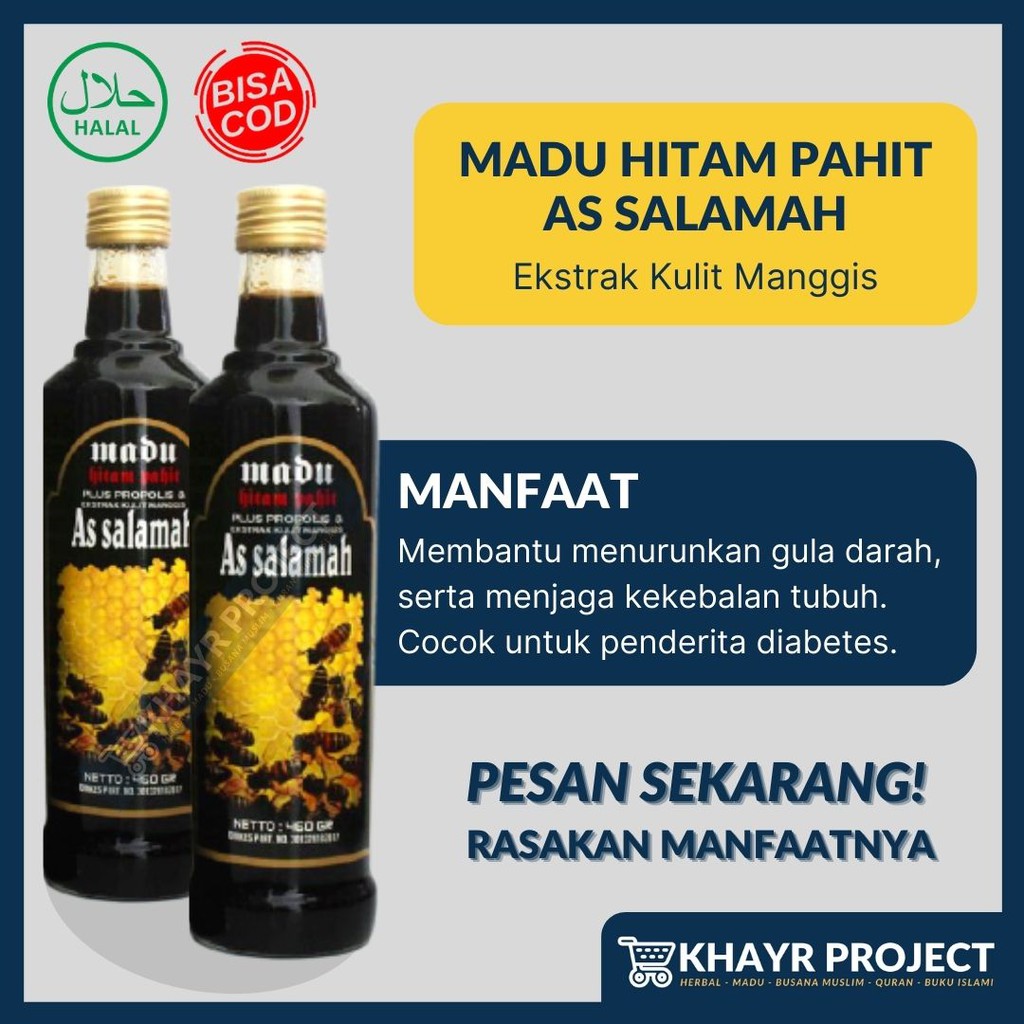 

Madu Hitam Pahit As Salamah Madu Pahit Hitam Habbatussauda ekstrak Kulit Manggis
