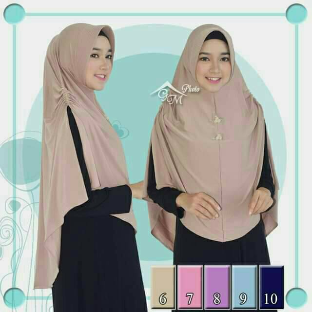 Hijab Maroko Kerut Payet Jilbab Instant Jumbo Syari
