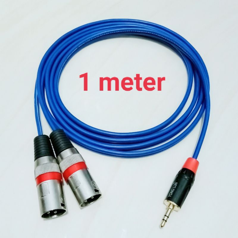 KABEL INPUT HP HOME / LAPTOP KE MIXSER AUDIO JACK 3,5MM TO CANON XLR MALE