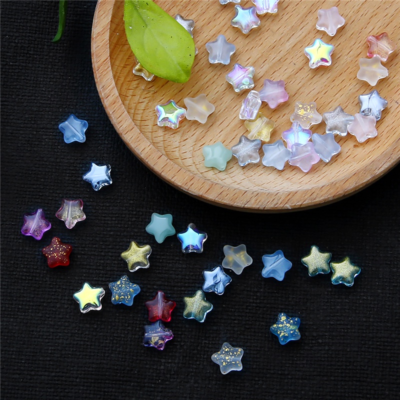 10Pcs/lot 8mm AB Color Star Beads Czech Glass Loose Spacer Beads For Jewelry Making Earrings Bracelets Handmade Diy Accessories