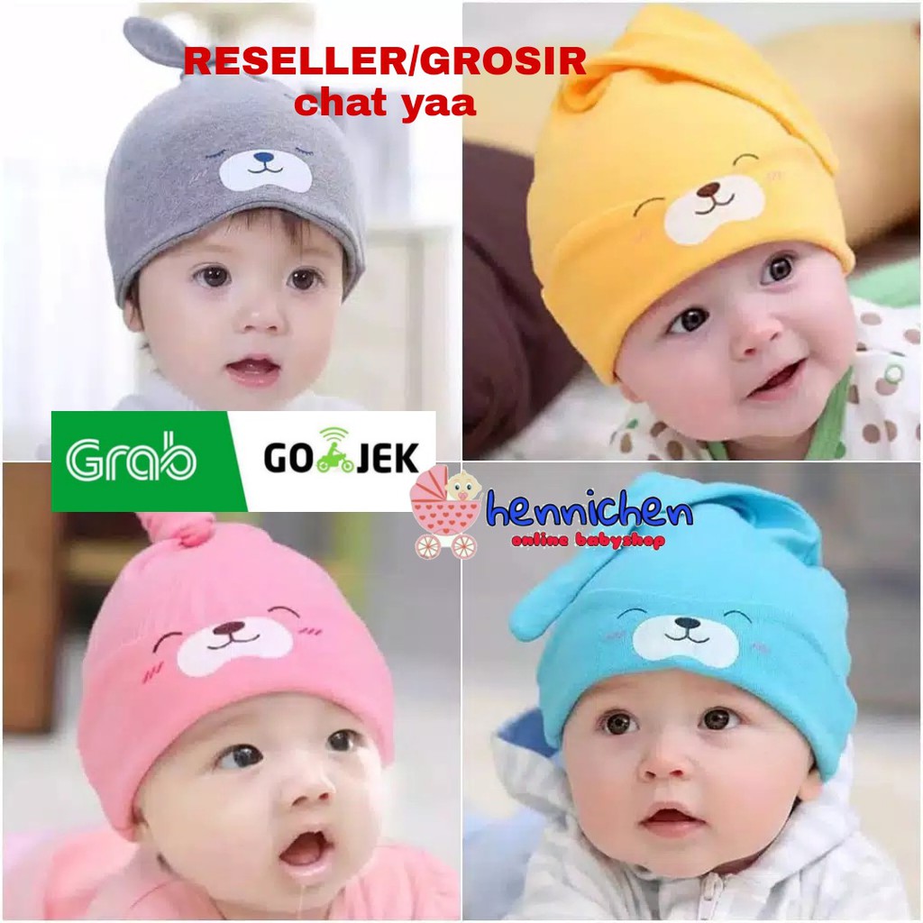 TOPI KUPLUK BAYI DAN ANAK MOTIF LUCU KOREA KATUN LEMBUT IMPORT