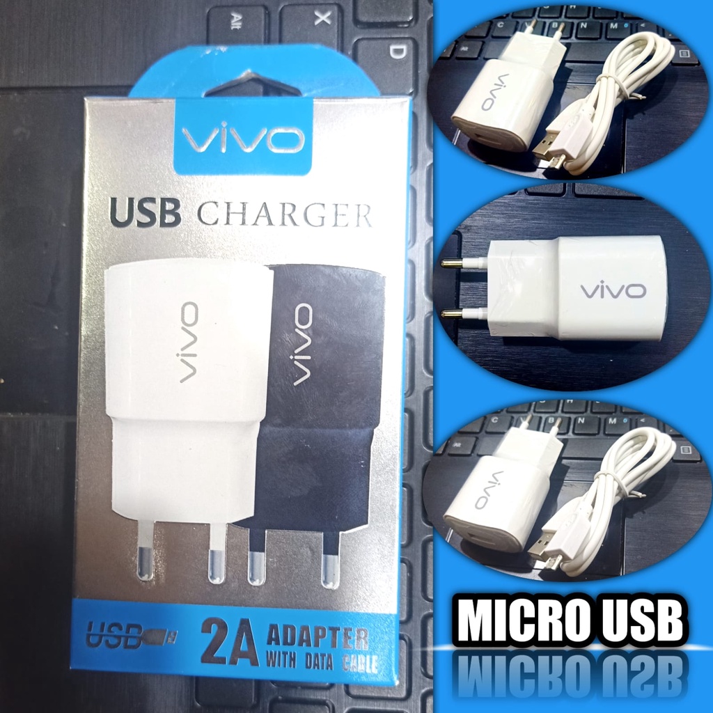 Charger Vivo 2A Micro USB Original OEM Casan Vivo Ori 99% - CASAN HP VIVO 2A