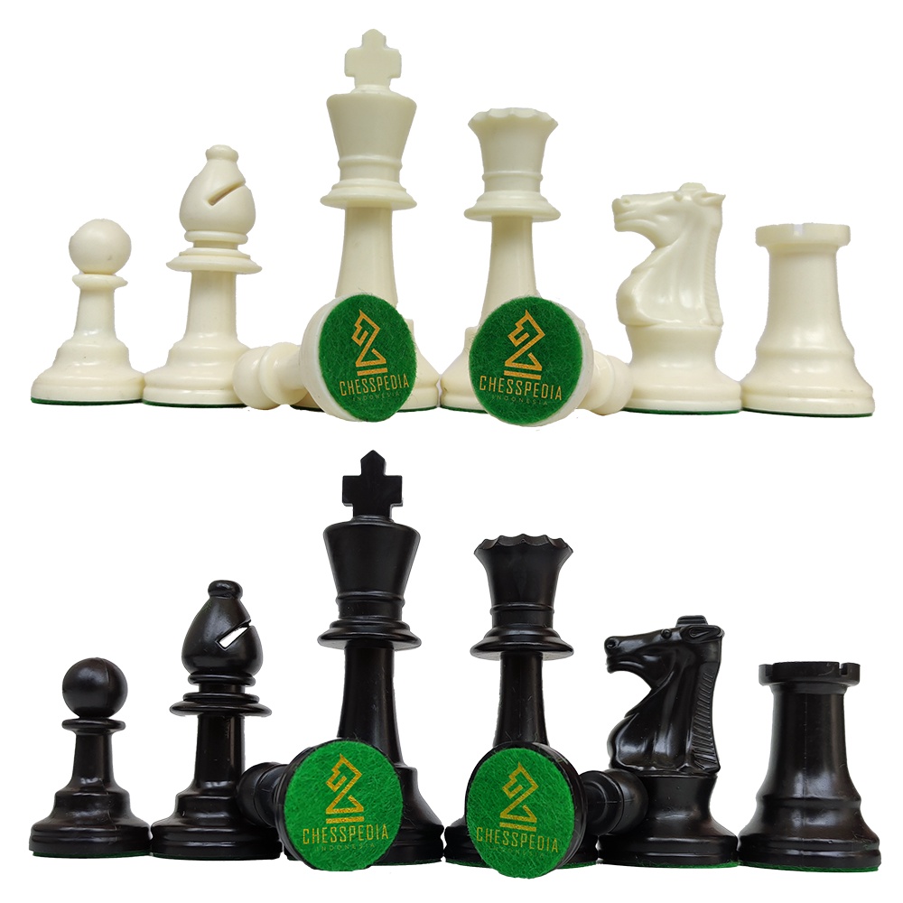 Chesspedia Bidak Catur Plastik Premium Model Staunton Standar Turnamen Internasional Menteri Dua