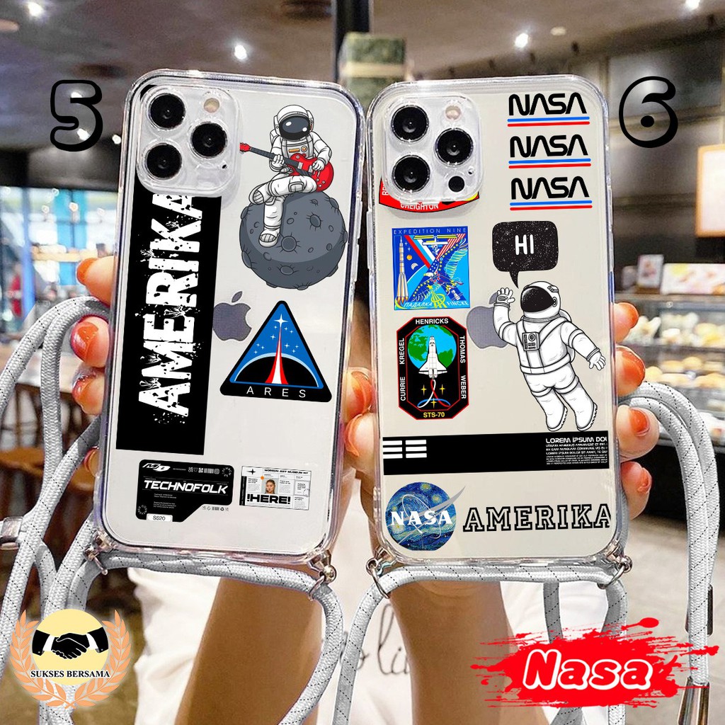 Softcase Slingcase Lanyard Bening NASA Samsung A31 A32 A50 A50s A30s A51 M40s A02s BSB3836