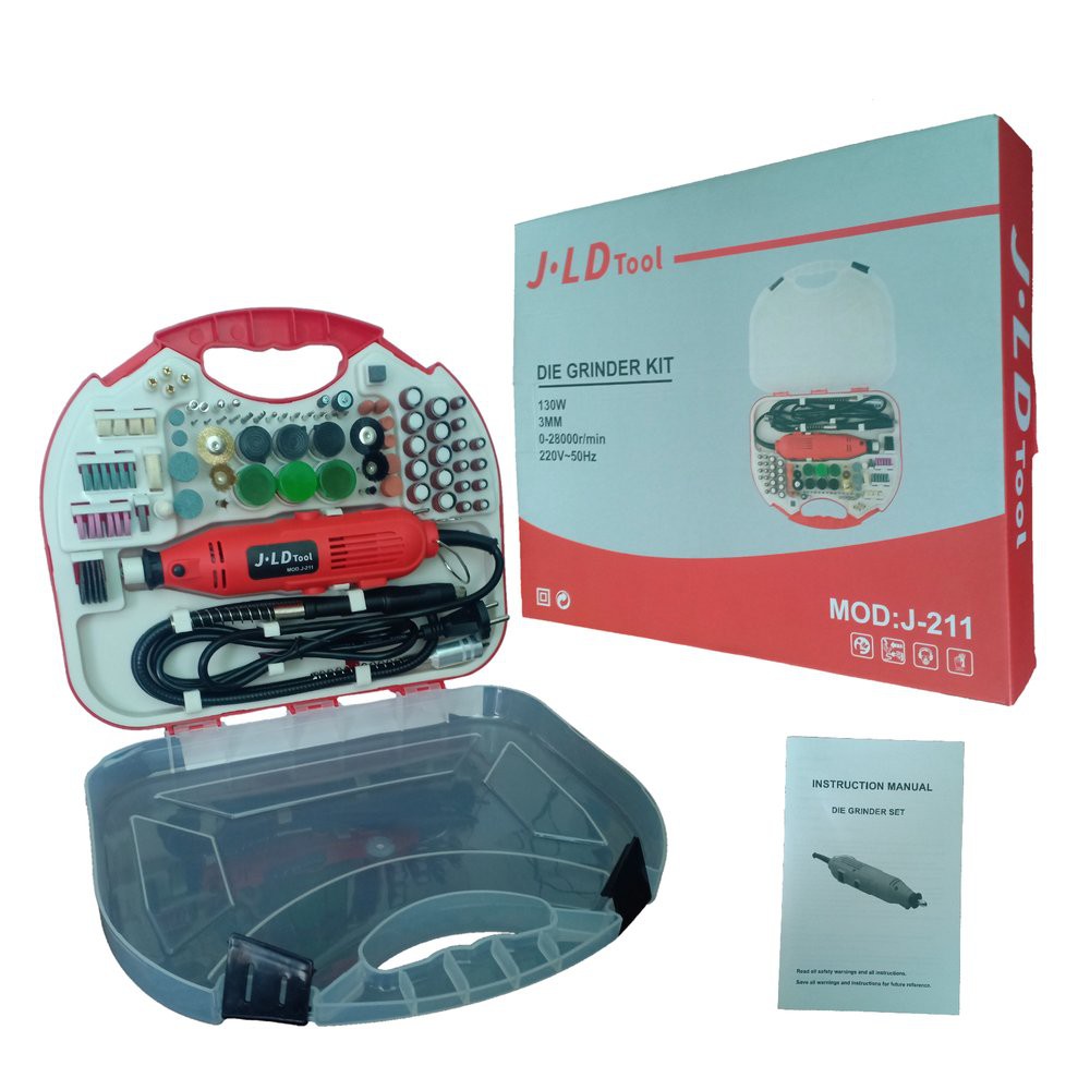 J.LD J-211 Mini Die Grinder Tuner KIT Mesin Gerinda Mini 95pc set