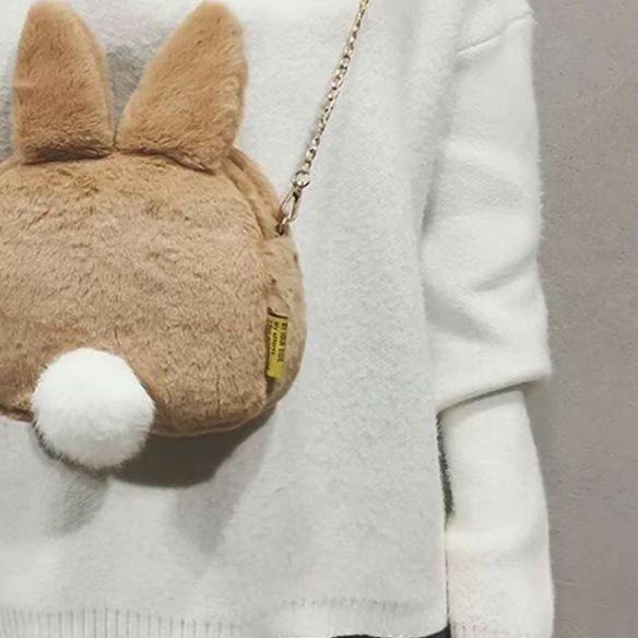 ➯ BNG _Tas Selempang felivia_Tas Bulu Tali Rantai_[]_Tas Selempang Wanita_Tas Selempang Bulu ☄