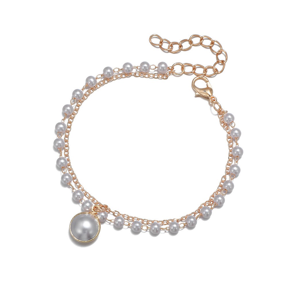 ✿AYN✿ GELANG Rantai Multilayer FA111 Aksen Mutiara Gaya Korea Retro Untuk Hadiah