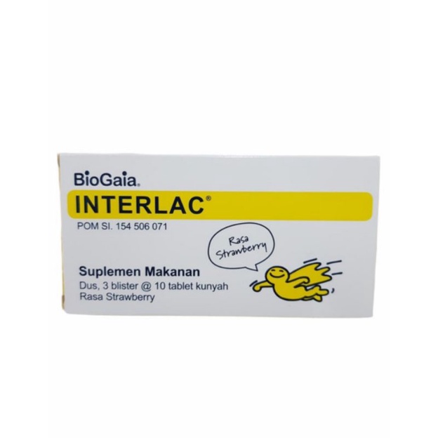 Interlac Tablet Strawberry (3blister @ 10tablet)