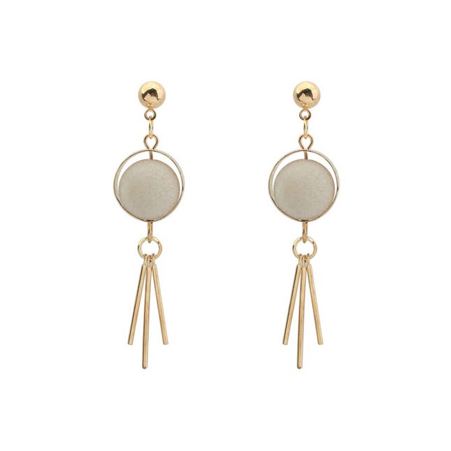 LRC Anting Tusuk Trendy Tassel Pendant Decorated Color Matching Simple Y575