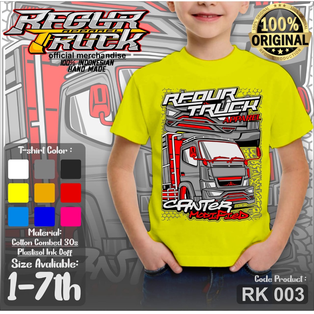 KAOS TRUCK ANAK CANTER MODIF BAJU TRUK ANAK OLENG KAOS TRUK MODIF ANAK ANAK CANTER MANIA KAOS ANAK