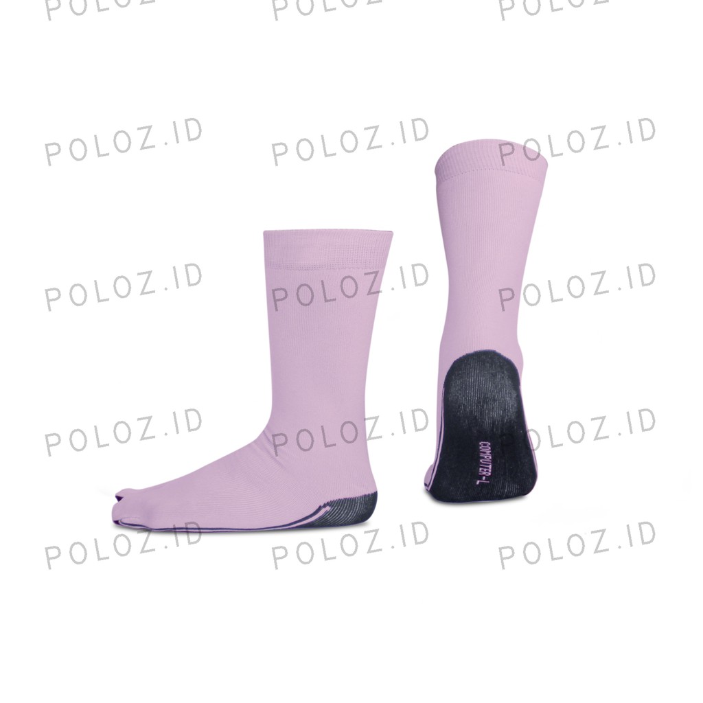 KAOS KAKI JEMPOL MUSLIMAH TELAPAK HITAM KAOS KAKI JEMPOL PANJANG KAOS KAKI PANJANG CEWE-PINK BABY