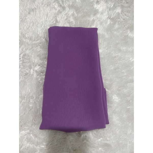 selendang sifon cref warna buah naga-Lilac