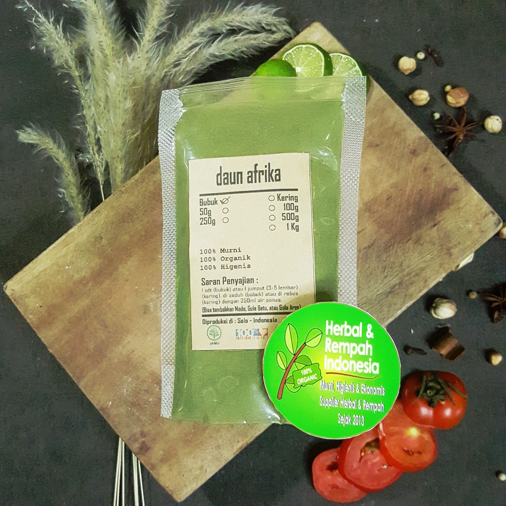 

Daun Afrika Bubuk - 100 GR / REMPAH / JSR / 100% MURNI