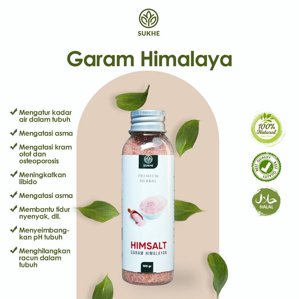 

Himsalt/ Himalayan Pink Salt/ Garam Himalaya 100gr