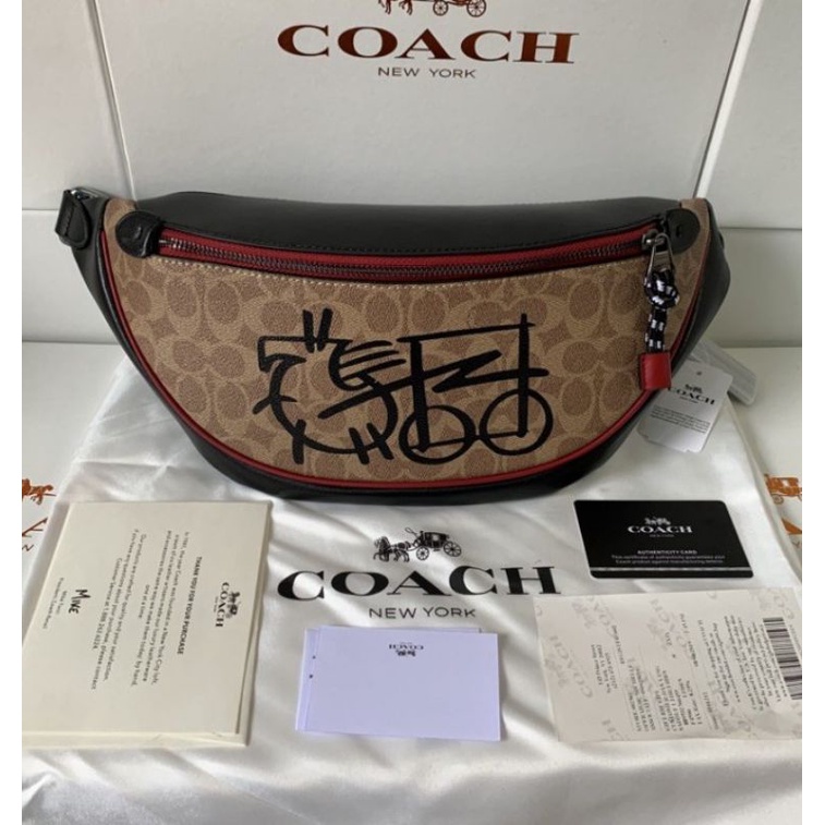 COACH WAISTBAG ABSTRAK IN SIGNATURE CANVAS