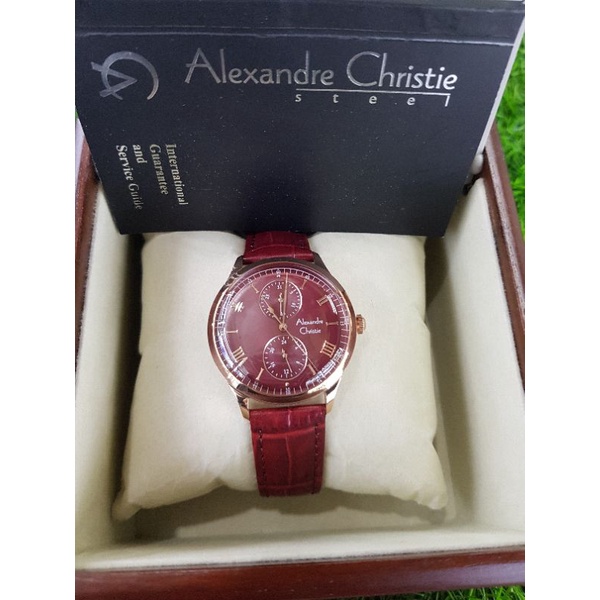 alexandre christie 2943bf rosegold red wanita