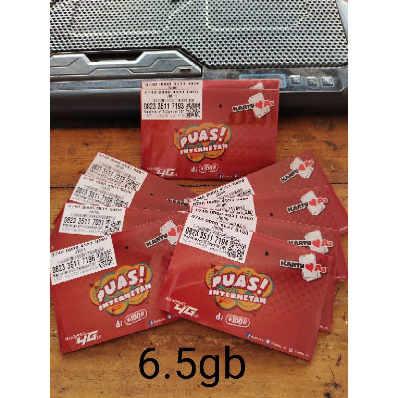 perdana telkomsel 6.5gb 25rb min pembelian 10pcs