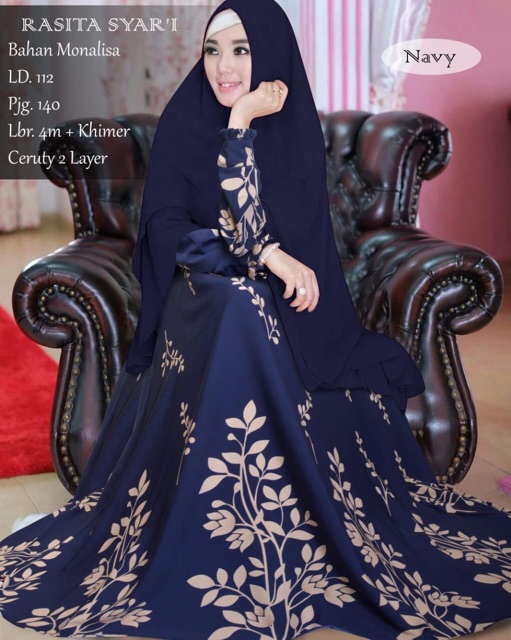 Gamis syari monalisa camelia