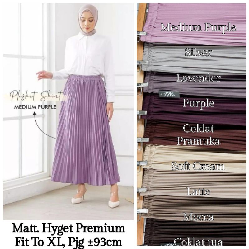 ROK PLISKET HYGET PREMIUM (TEBAL) / Rok Plisket / Rok Panjang / Rok XL