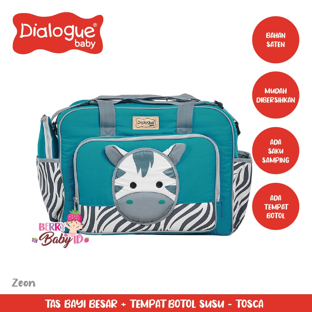 Dialogue Baby Diaper Bag Tas Bayi Besar FREE Tempat Botol Susu Bayi Berry Mart