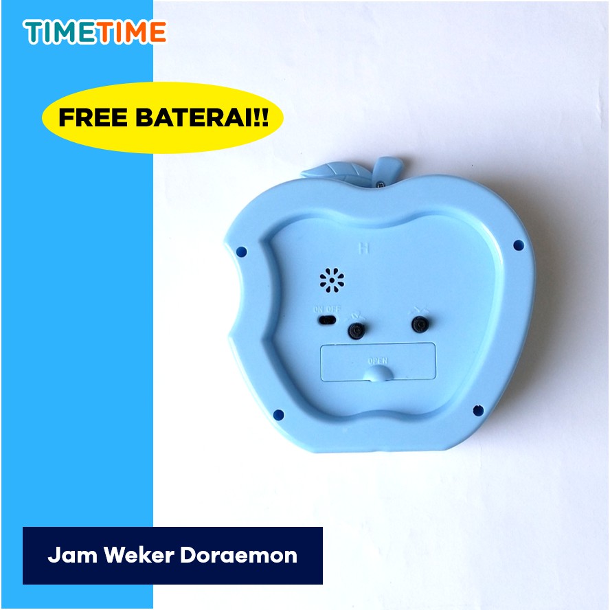 Jam Beker Karakter Jam Weker Doraemon Hello Kity Mickey Mouse Free Baterai AA