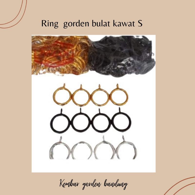 Ring Cincin Gorden/Ring Rolet Hordeng / Cincin Rel Bulat Gorden Untuk Gantung Kawat S Gorden