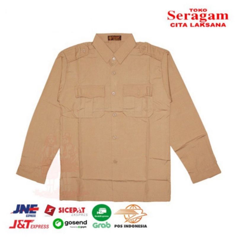 Baju Pramuka Penggalang &amp; Penegak Putra / Putri Lengan Panjang SD SMP SMA