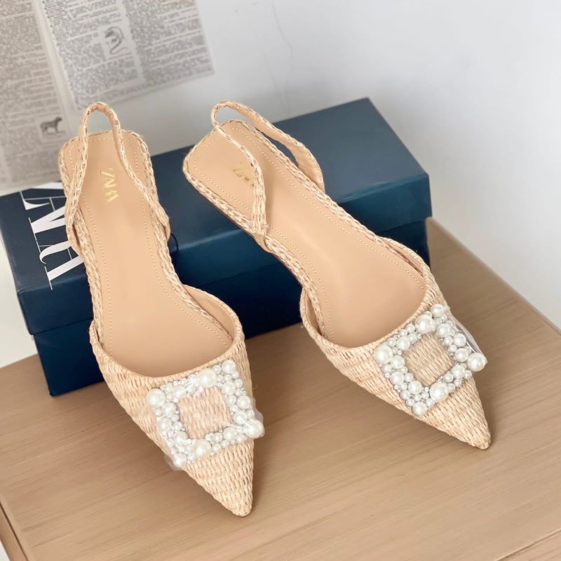 PROMO SALE Sandal Zara flat coklat nude sepatu