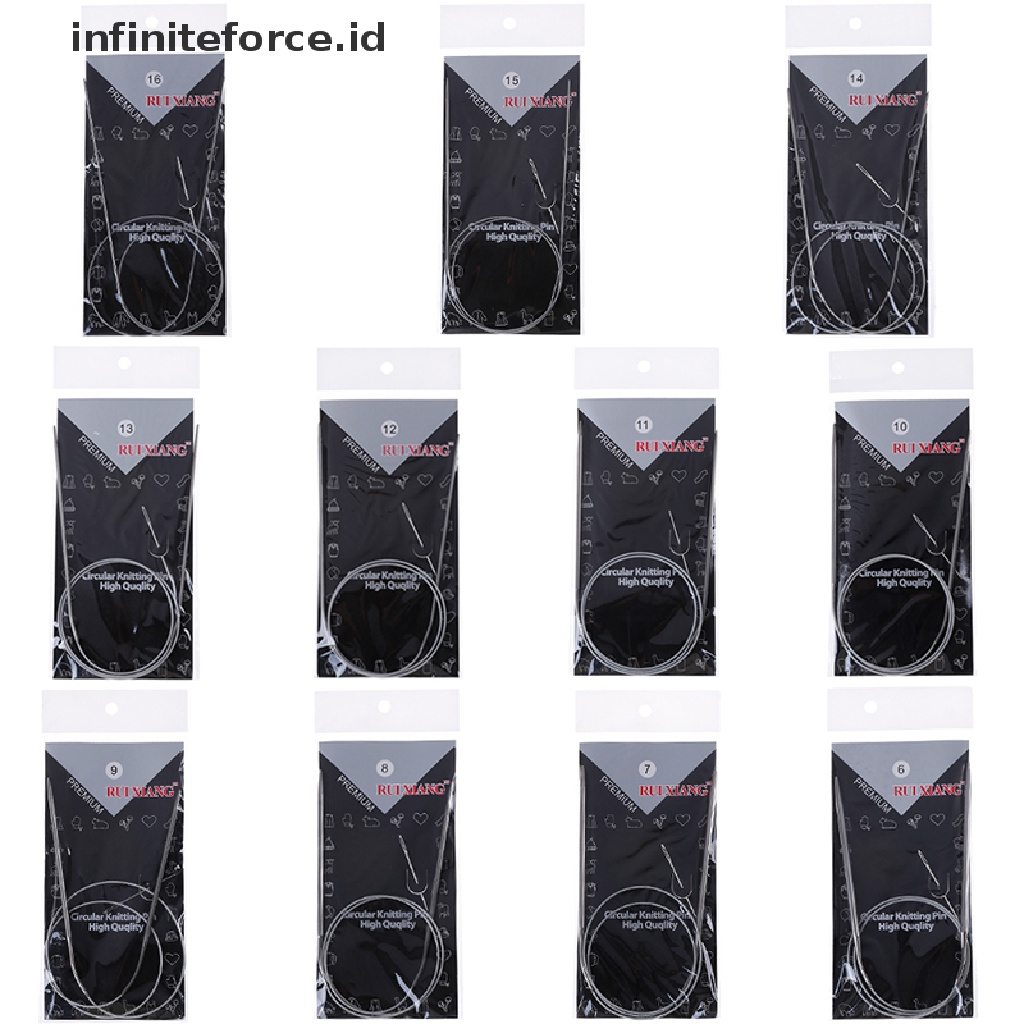 (Infiniteforce.Id) 11pcs / Set Jarum Kait Rajut Crochet Bahan Stainless Steel 6-16