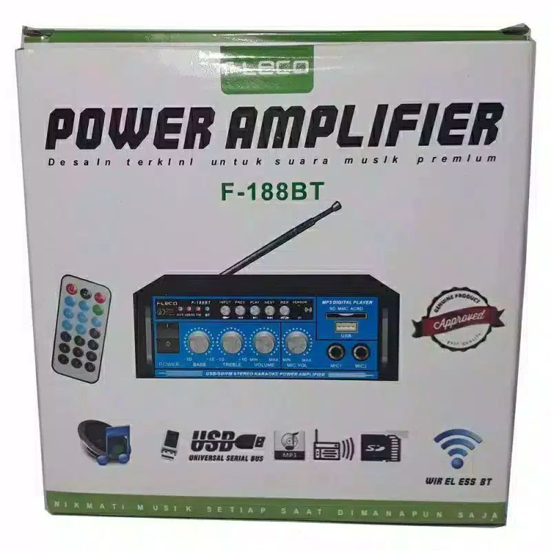 POWER AMPLIFIER BLUETOOTH FLECO F-188BT - AMPLI FLECO F-188BT - AMPLi KARAOKE