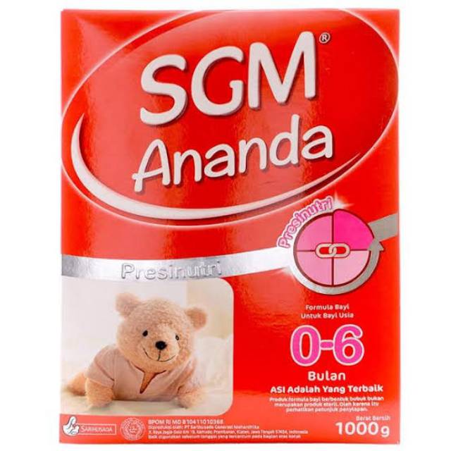 SGM Ananda 1 0-6 bulan 1000 gram