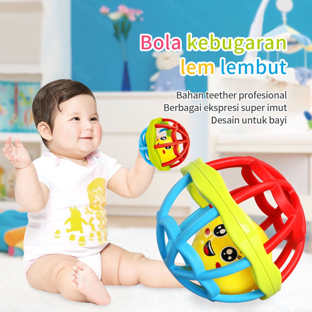 Mumystation Mainan rattle bayi bola rattle/teether/kerincingan