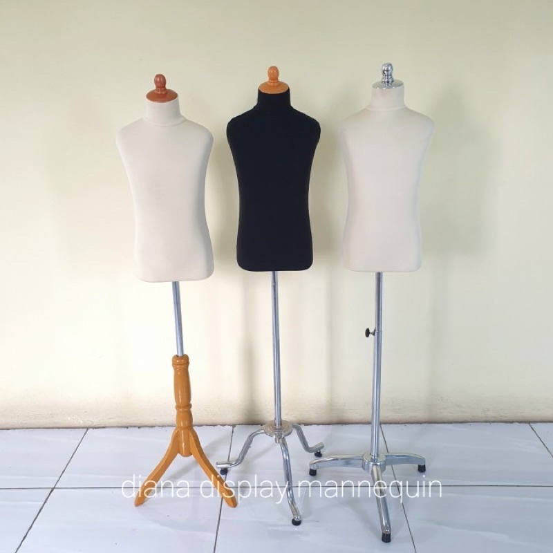 PATUNG MANEKIN DM DRESS MAKING ANAK LAPIS BUSA TEBAL SET DENGAN KAKI KAYU KAKI BESI