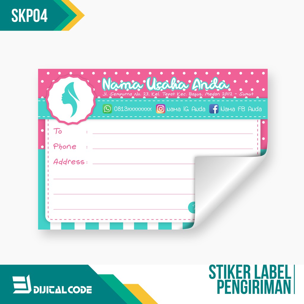 

SKP04 Stiker Label Pengiriman Paket Online Shop Olshop