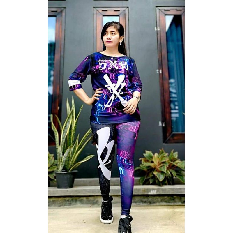 Setelan baju olahraga senam zumba aerobic original